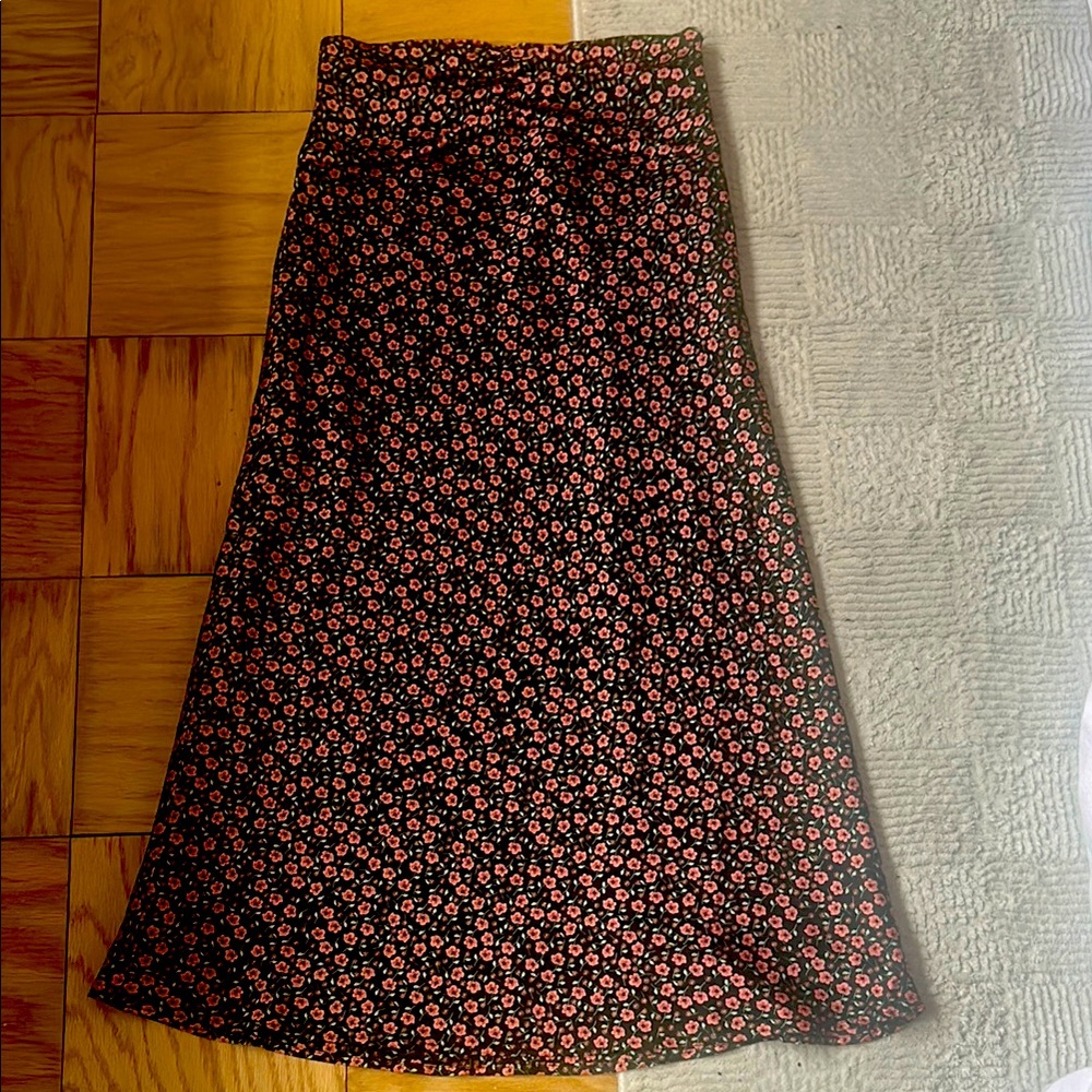 Floral Black and Pink Women's Skirt from C/MEO collective